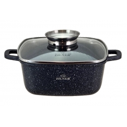 GARNEK MARMURKOWY Z POKRYWKĄ 3,5L 22cm KWADRATOWY