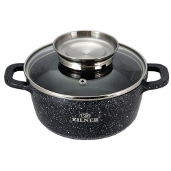 GARNEK MARMURKOWY Z POKRYWKĄ 4,5L 24cm