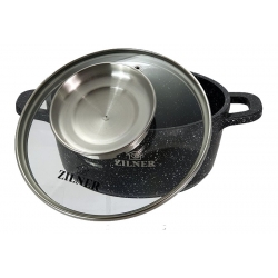 GARNEK MARMURKOWY Z POKRYWKĄ 4,5L 24cm