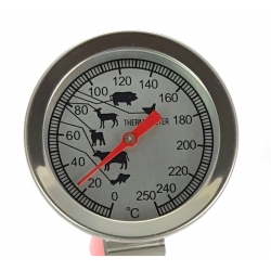 TERMOMETR DO WĘDZARNI GRILLA 0 DO 250°C Z KLIPSEM